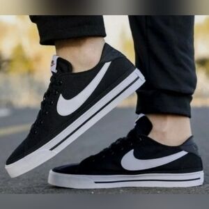 Nike Court Legacy Suede Black White Sneakers Size 12 NWOT MSRP $84.99